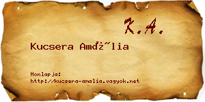 Kucsera Amália névjegykártya